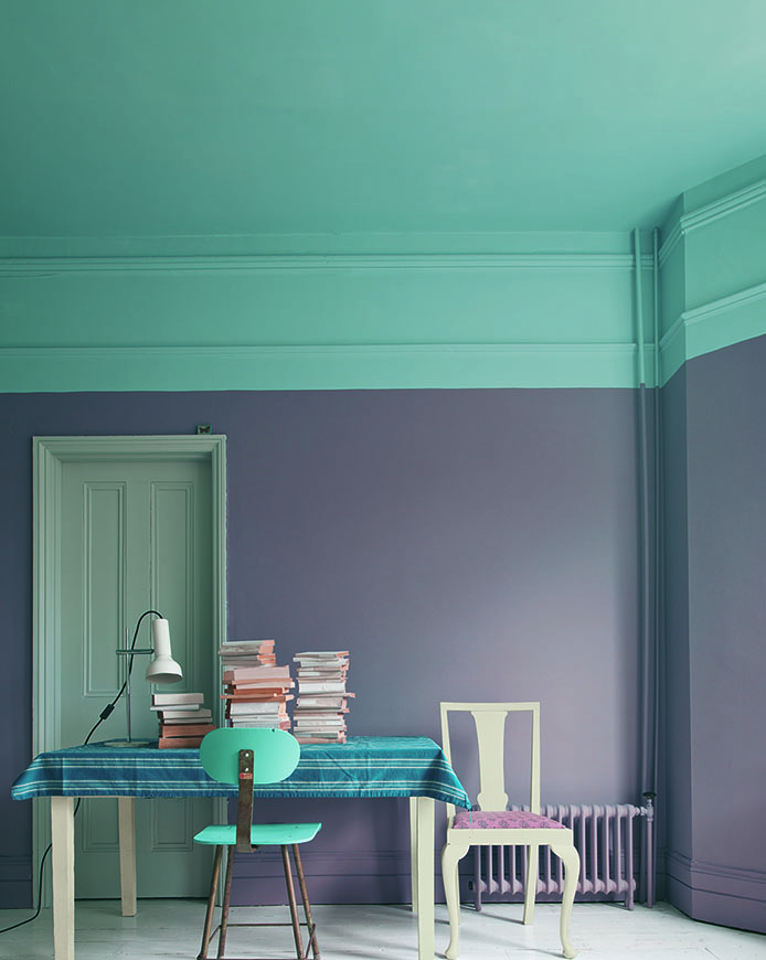 Plafond design coloré