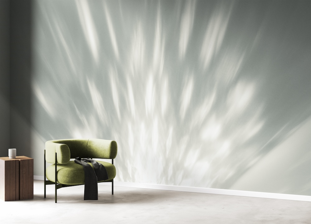 de fil en déco entre quatre murs revêtements muraux peinture papier peint déco décoration design ameublement aménagement couleur atypique moderne contemporain siège vert lumière lumineux inspiration WallPepper®